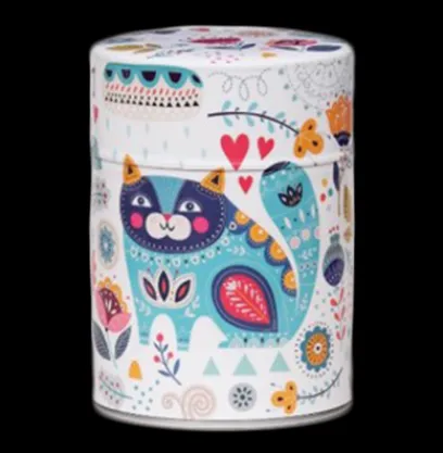 Autour Du Thé | Compagnie & Co Boite à thé illustrée Cat Flowers