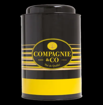 Autour Du Thé | Compagnie & Co Boite vide 1Kg Noire / Orange