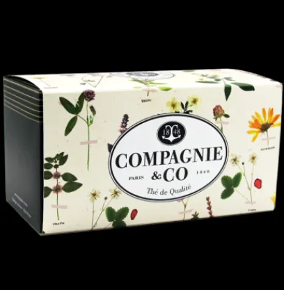 Coffrets De Thés | Thés Gourmands | Compagnie & Co Coffret Herbier Fraise Basilic & Thé Vert Menthe