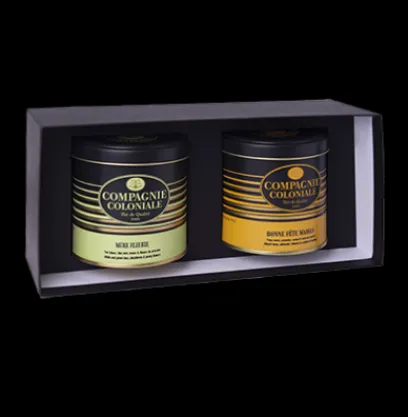 Coffrets De Thés | Thés Gourmands | Compagnie & Co Coffret luxe Bonne Fête Maman & Thé Vert à la Rose