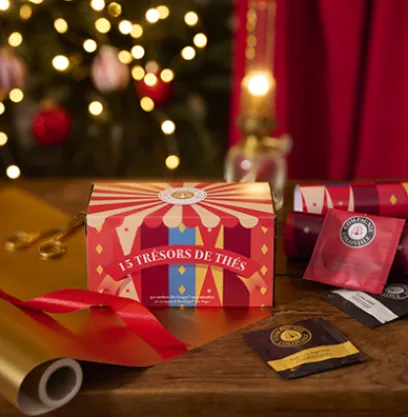 Coffrets De Thés | Earl Grey | Compagnie & Co Coffret Pop up Noël 15 Trésors de Thés
